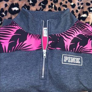 PINK half zip pullover